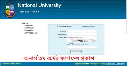NU 3rd Year Result